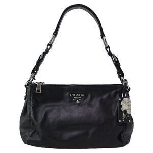 Prada Soft Calf Leather shoulder bag Black